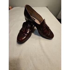 Botany 500 Brown Leather Dress Loafers Slide On Shoes Size 8.5 M